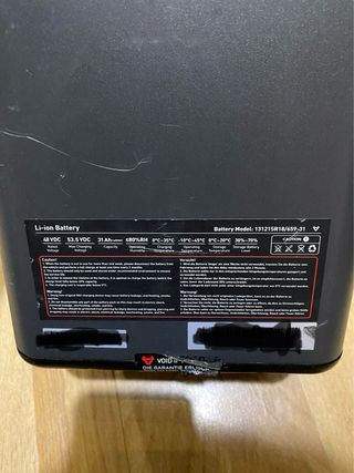 Batería de litio para moto Niu MQI 48V 31Ah