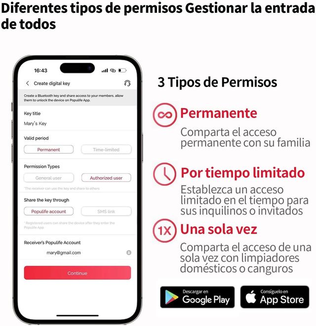 Lucchetto intelligente WiFi Populife