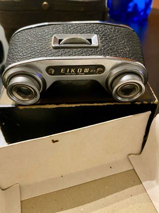 Binoculares antiguos con estuche