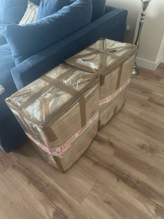 Mesitas de noche antiguas de madera restauradas