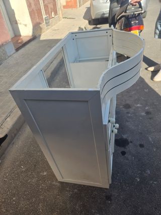 Mueble baño vintage blanco-verde