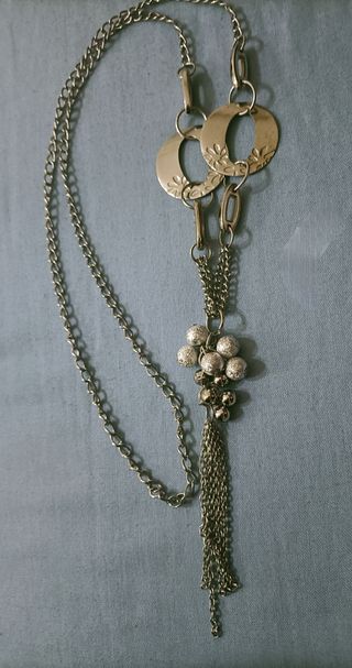Collana lunga color argento - leggera