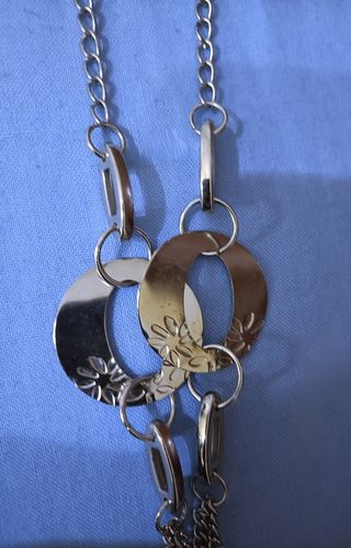 Collana lunga color argento - leggera