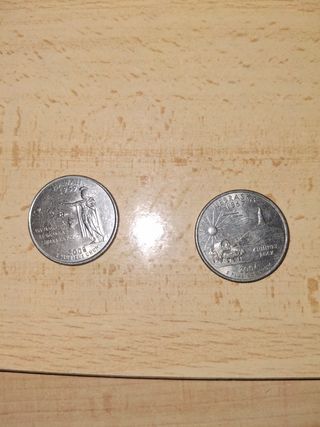 2 Cuartos de dólar EEUU
