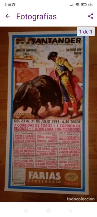 Cartel Taurino Santander 1994