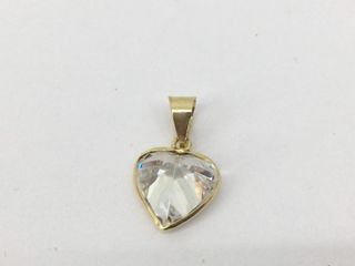 colgante oro 18k con piedra con circonita