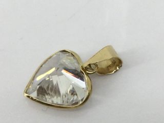 colgante oro 18k con piedra con circonita