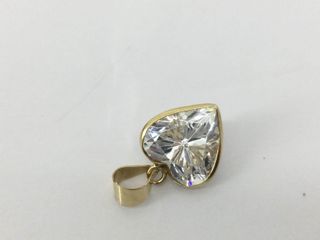 colgante oro 18k con piedra con circonita