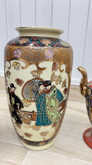 Jarrones japoneses decorativos de porcelana