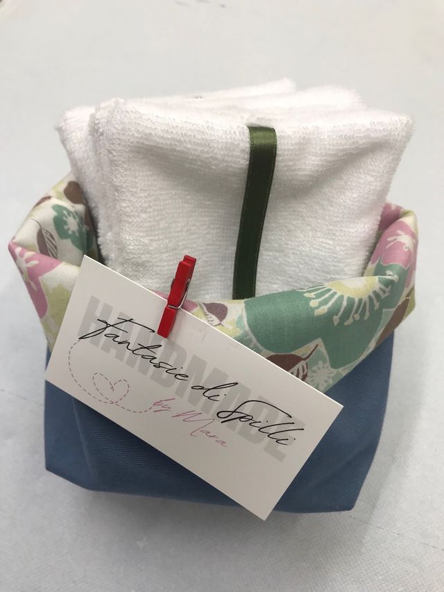 Set 5 Salviette riutilizzabike con pochette