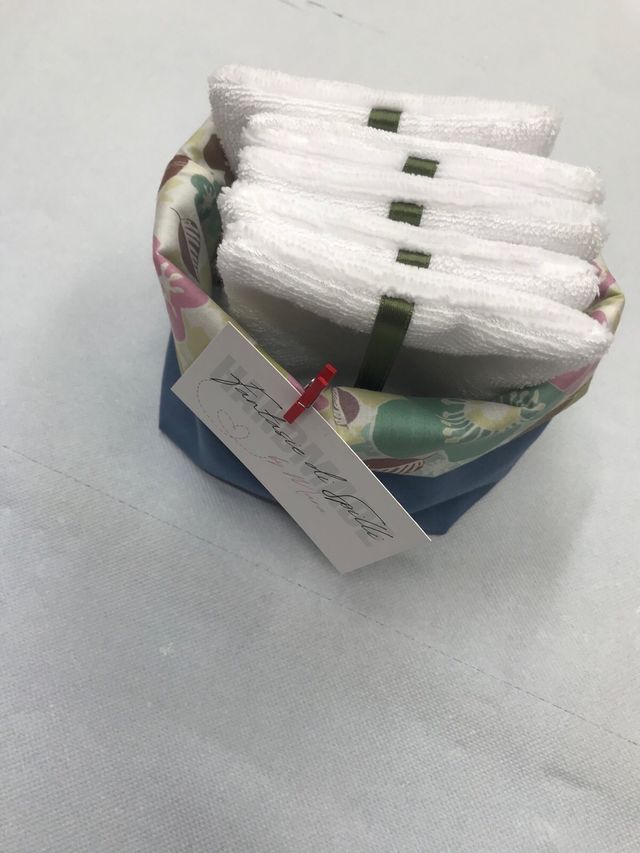 Set 5 Salviette riutilizzabike con pochette