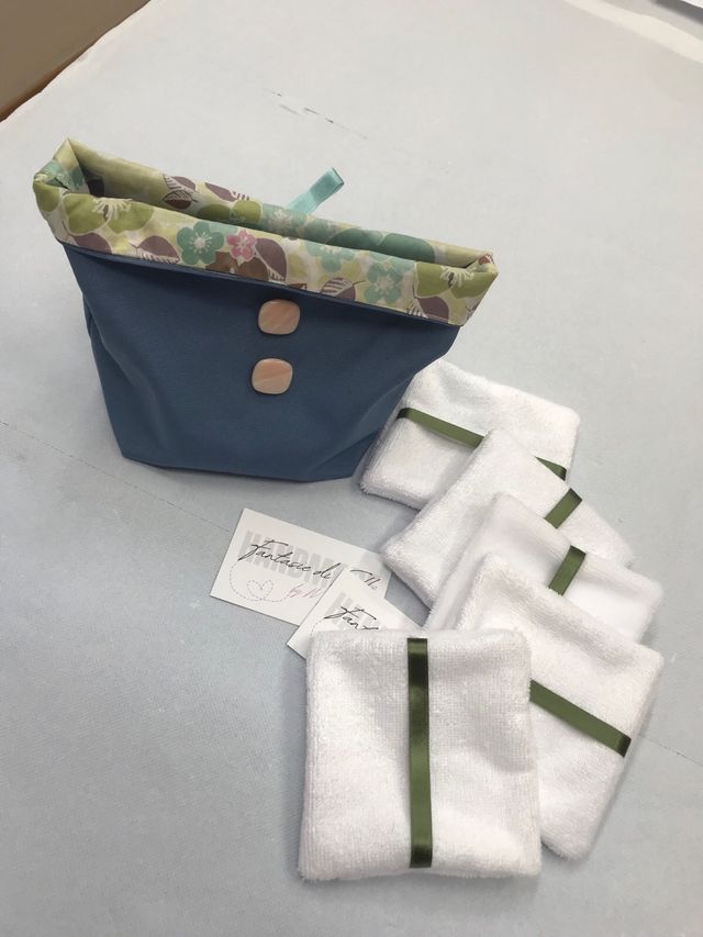 Set 5 Salviette riutilizzabike con pochette