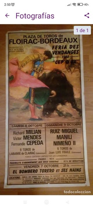 Cartel Taurino Floirac 1988