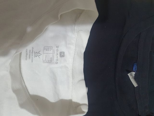 4 Camisetas Hombre T.M Domyos - 3 Negras, 1 Gris