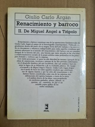 Renacimiento y Barroco II - (Giulio Carlo Argan)