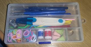 Set 10 uncinetti + attrezzi maglia