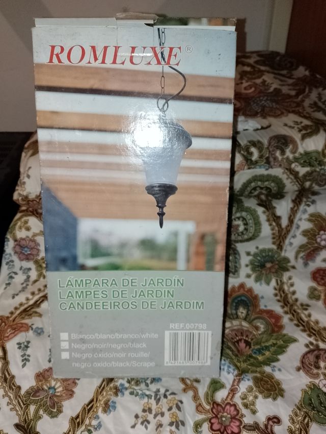 Farol jardín ROMLUXE vintage negro