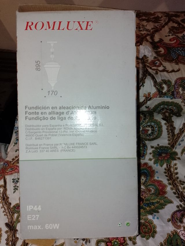 Farol jardín ROMLUXE vintage negro