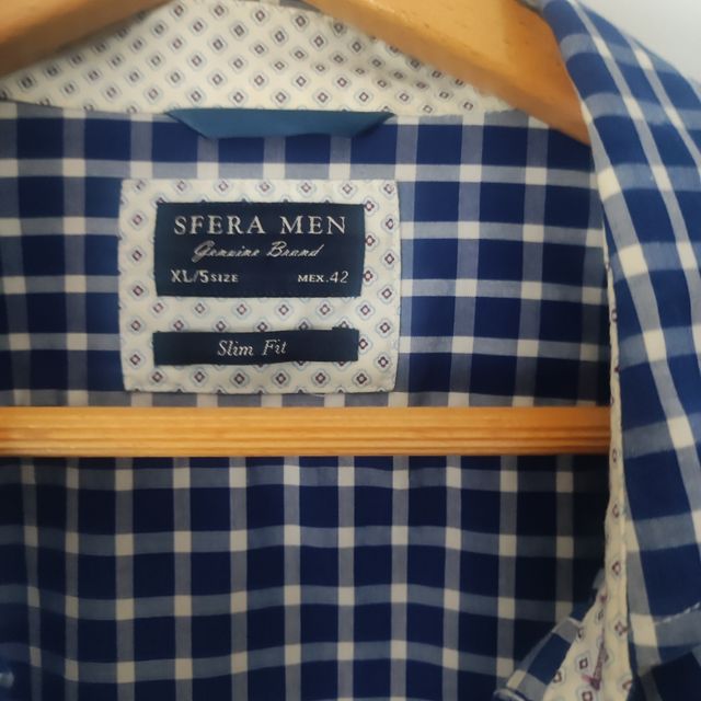 Camisa cuadros Sfera azul