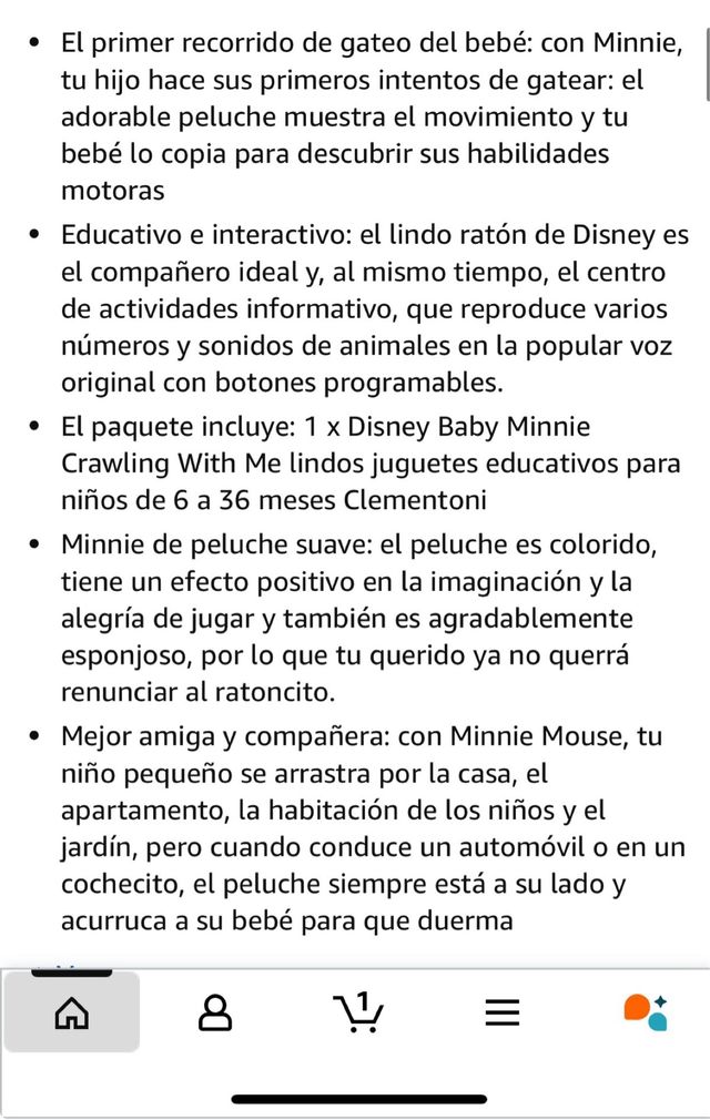 Minnie mouse Clementoni gatear