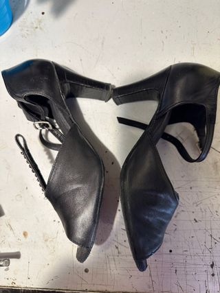Scarpe ballo donna nere pelle tg 38
