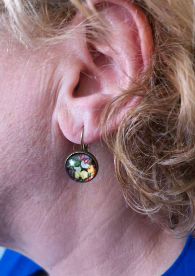 Pendientes florales vintage