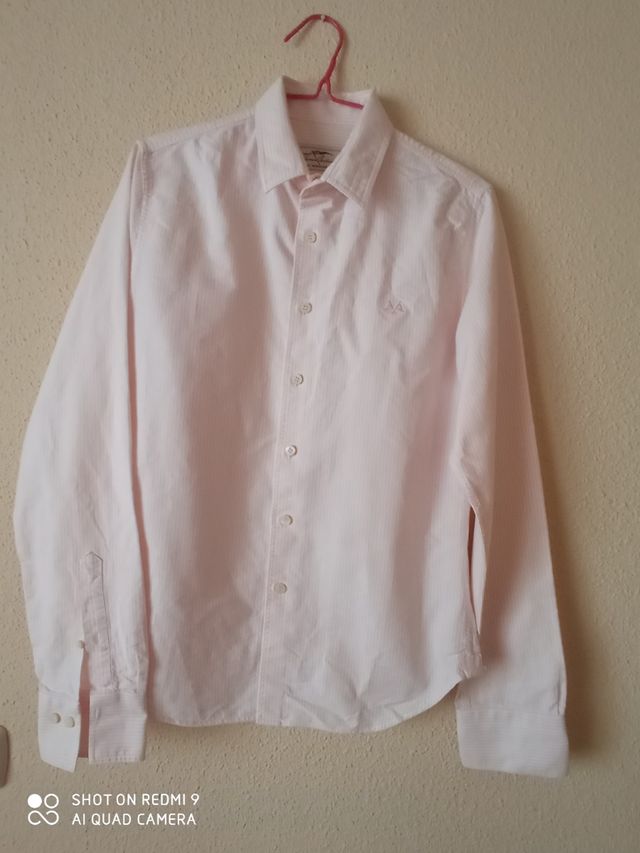Camisa Thomas Burbery rosa de rayas