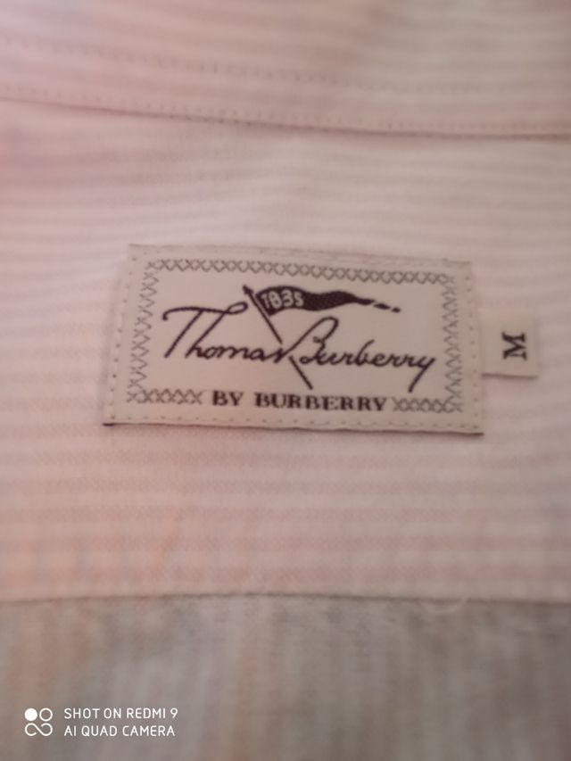 Camisa Thomas Burbery rosa de rayas