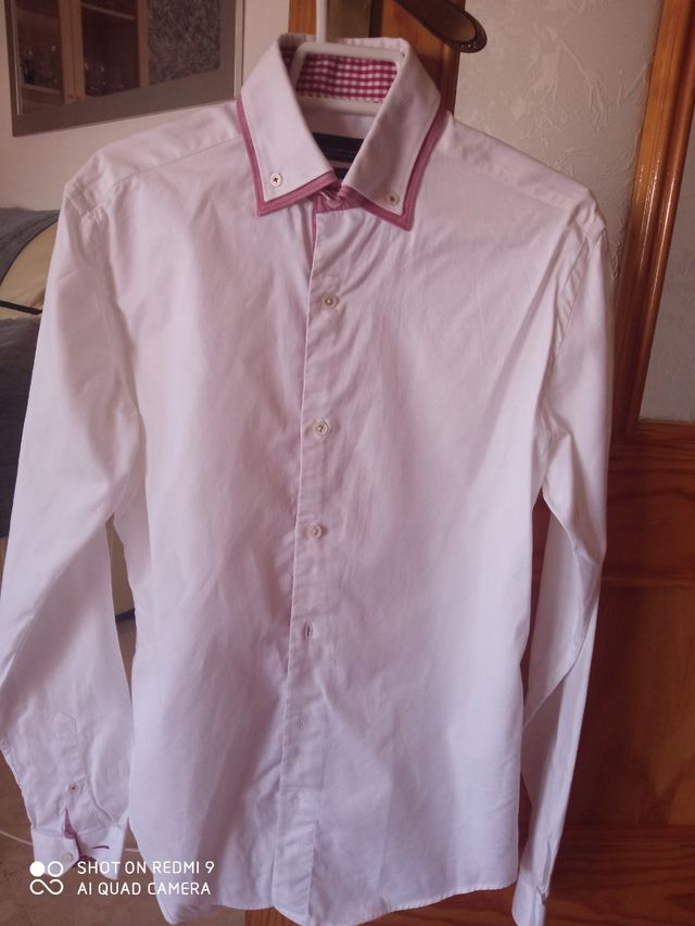 Camisa Zara blanca caballero