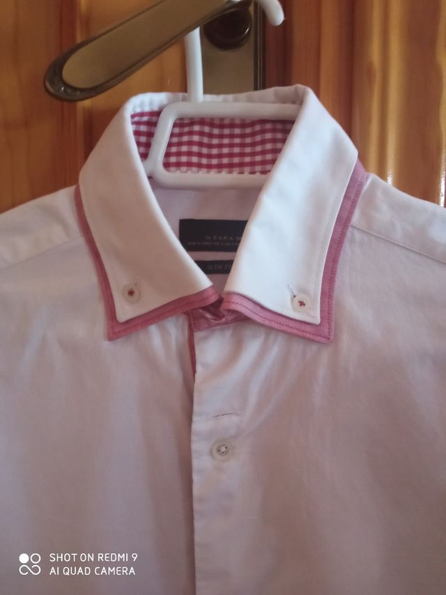 Camisa Zara blanca caballero