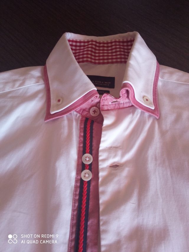 Camisa Zara blanca caballero