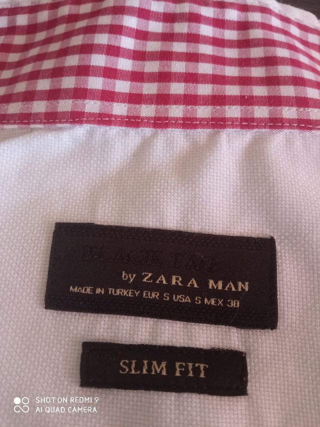 Camisa Zara blanca caballero