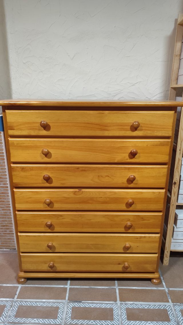 Cómoda Cajonera 7 cajones madera