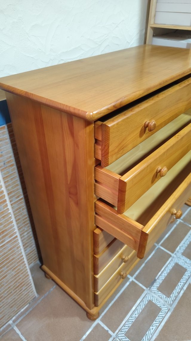 Cómoda Cajonera 7 cajones madera
