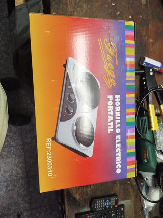 Hornillo eléctrico portátil 2 fuegos