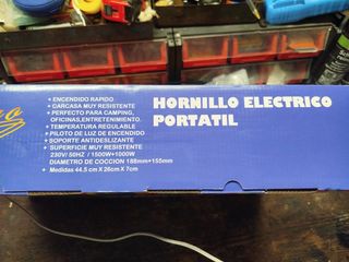 Hornillo eléctrico portátil 2 fuegos