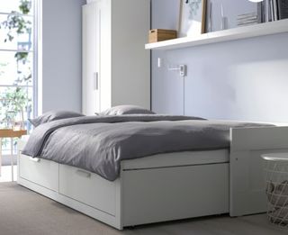 Diván cama blanco. Regalo colchón, edredón y funda