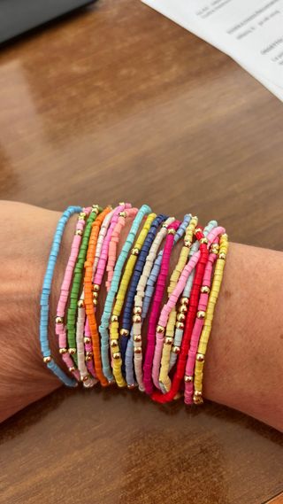 19 Braccialetti Elasticizzati Multicolor