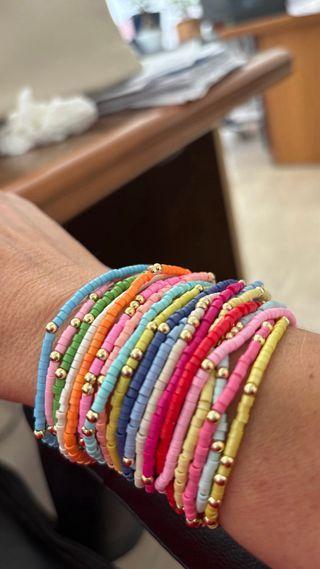 19 Braccialetti Elasticizzati Multicolor