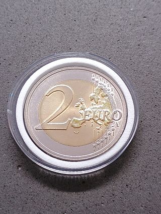 2€ commemorativo Lettonia 2015 - Cicogna