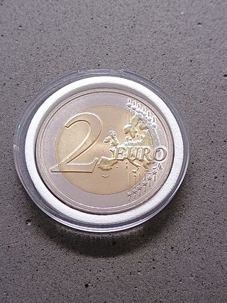 2€ commemorativo Lettonia 2015 - Cicogna