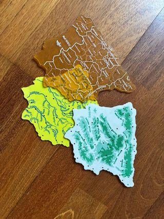 Mapa físico y político de España – pieza origina