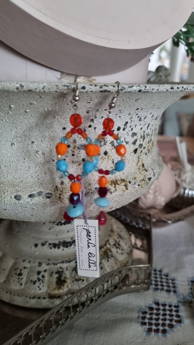 Orecchini perla_lilla multicolor