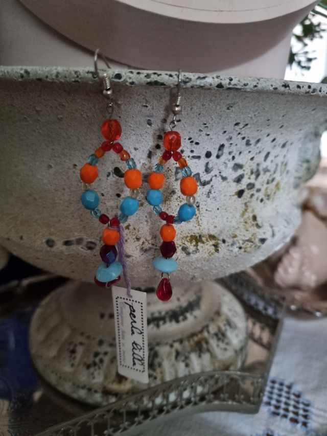 Orecchini perla_lilla multicolor