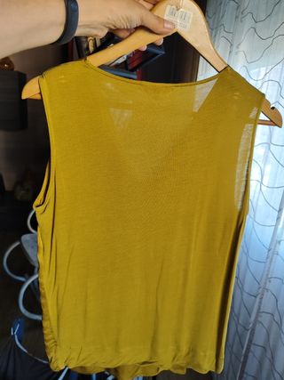 Top Massimo Dutti verde oliva M