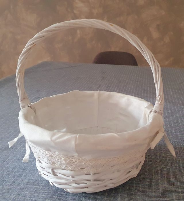 Cesta mimbre blanca - Decoración