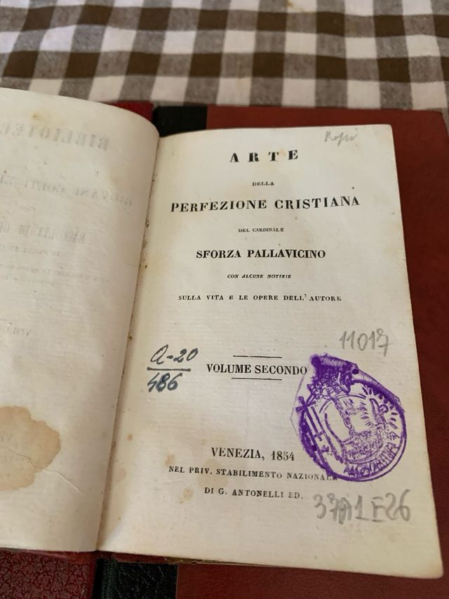 Libri antichi: Arte Perf. Cristiana e Raccolta di