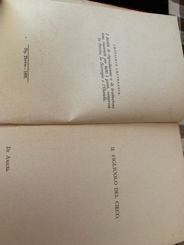 Poesie Edmondo De Amicis - 1920