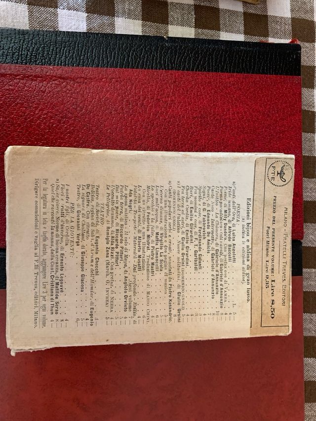 Poesie Edmondo De Amicis - 1920