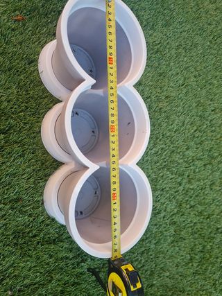 Maceta 3 unidades - Beige y blanco